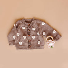 Load image into Gallery viewer, Teether Flower Pink Cotton Crochet Rattle Baby Toy Spring
