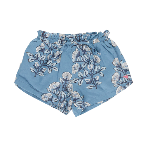 Girls Theodore Short - Blue Bouquet Floral