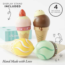 Load image into Gallery viewer, Wooden Ice Cream Cones Set