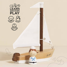 Load image into Gallery viewer, Wooden Sailing Boat &amp; Captain
