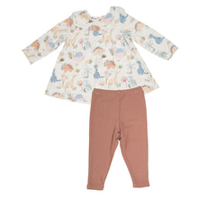 Load image into Gallery viewer, Soft Dinos Smocked Top and Legging Pink Multi