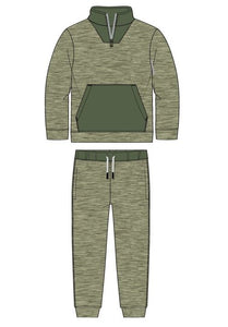 Double Peached Colorblocked Sweat Set
