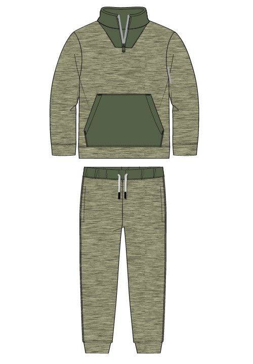 Double Peached Colorblocked Sweat Set
