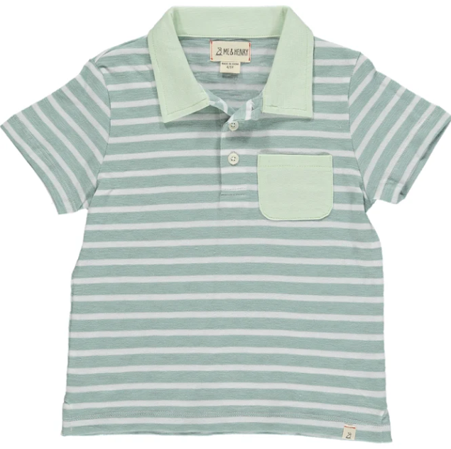 Anchor Sage/White Polo
