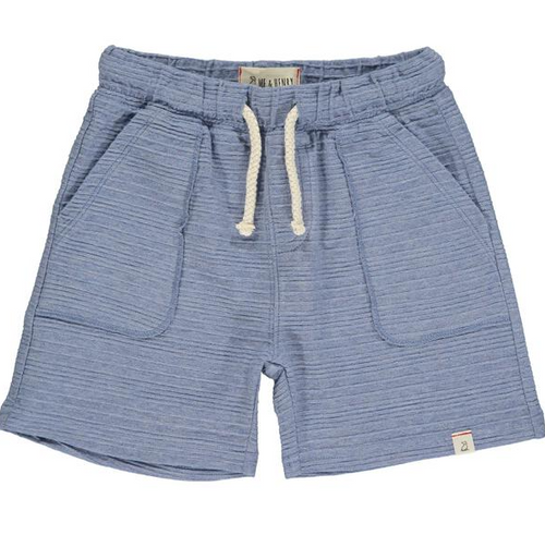 Bluepeter Blue Ribbed Spring/Summer Shorts