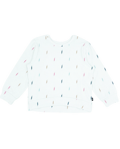 Bright Bolts Hacci Pullover - Dusty White