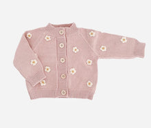 Load image into Gallery viewer, Cotton Flower Cardigan - Blush