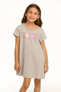Cool Star T-Shirt Dress - Heather Grey
