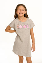 Load image into Gallery viewer, Cool Star T-Shirt Dress - Heather Grey
