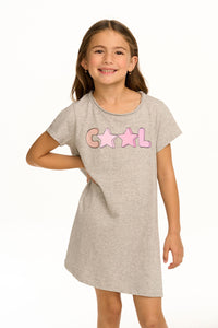 Cool Star T-Shirt Dress - Heather Grey