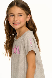 Cool Star T-Shirt Dress - Heather Grey