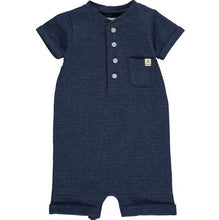 Load image into Gallery viewer, Camborne Nay Ribbed Henley Romper