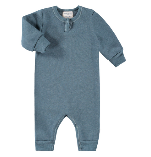 Eco-Fleece Sweatshirt Henley Romper