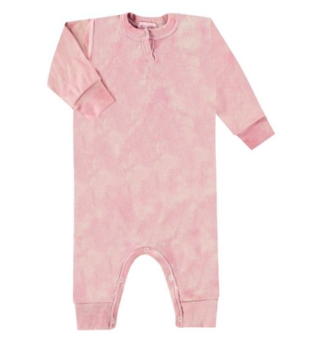 Eco-Marble Rib Henley Romper