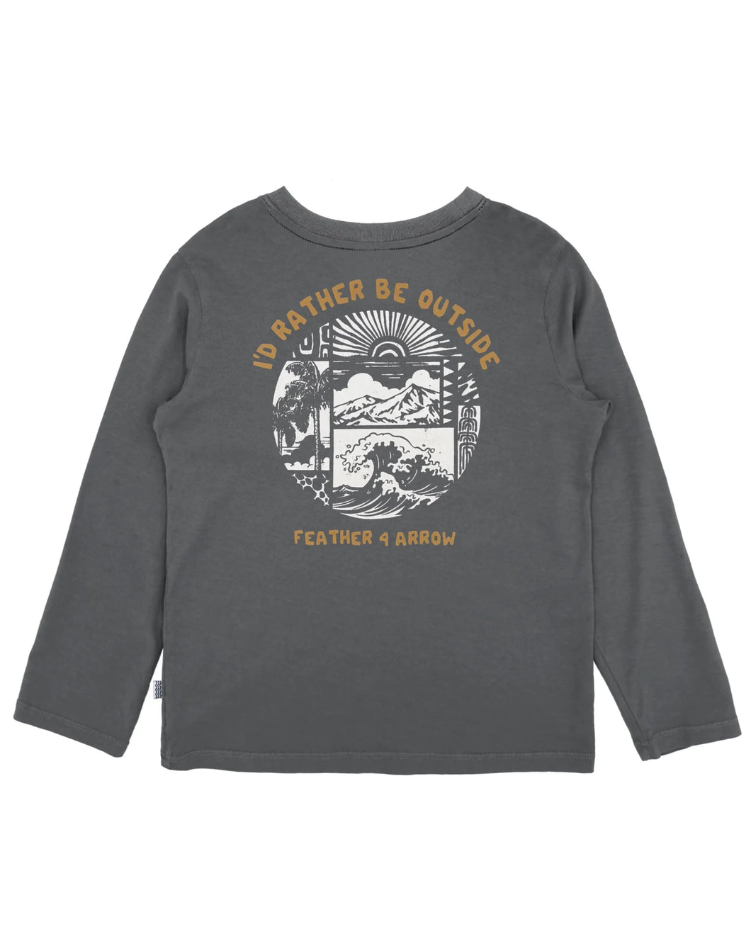 Outside L/S Tee - Charcoal