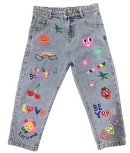 Load image into Gallery viewer, Happy Graffiti Art Jeans