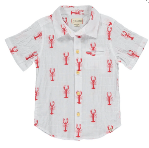 Maui Green Palm Print Woven Shirt