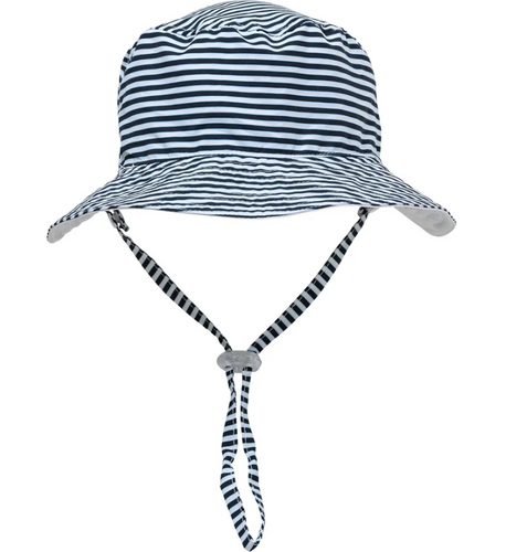 Navy & White Stripe Bucket Hat