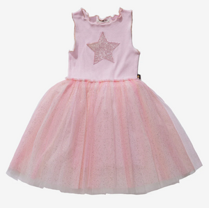 Pink Star Tutu Dress - Pink