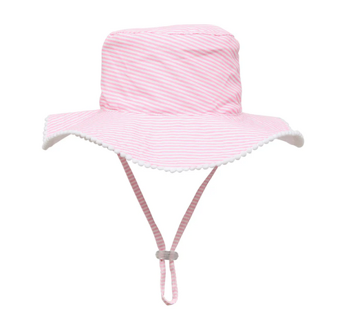Pink & White Stripe Bucket Hat