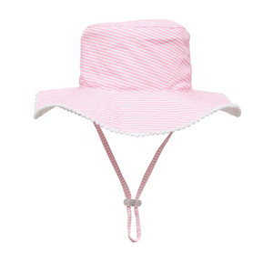 Pink & White Stripe Bucket Hat