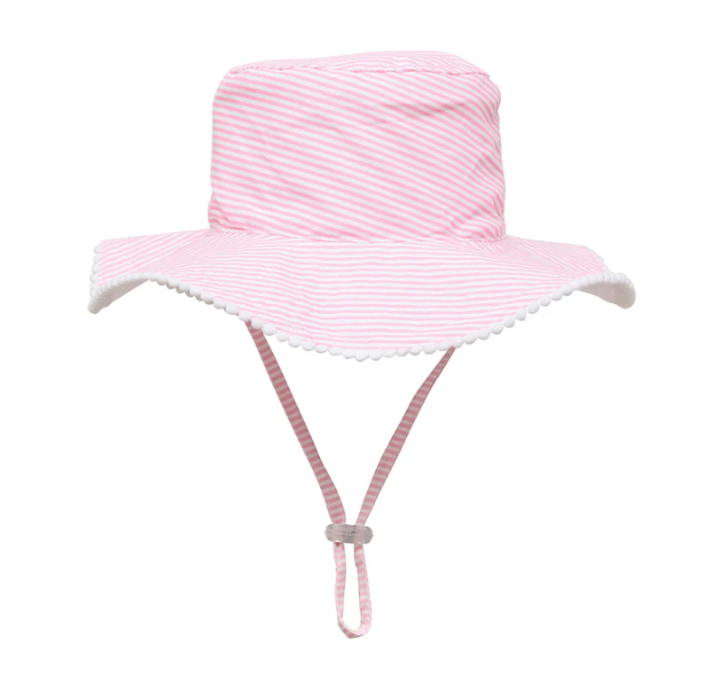 Pink & White Stripe Bucket Hat