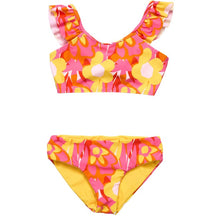 Load image into Gallery viewer, Pop of Sunshine Frill Crop Bikini