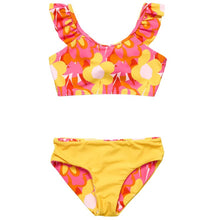 Load image into Gallery viewer, Pop of Sunshine Frill Crop Bikini