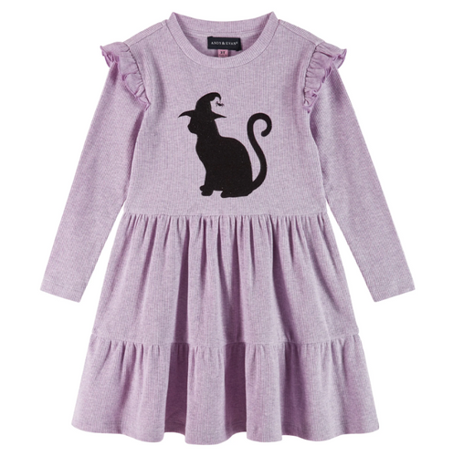 Purple Cat Jersey Dress