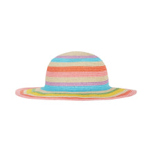 Load image into Gallery viewer, Rainbow Striped Sunhat - Beige Rainbow
