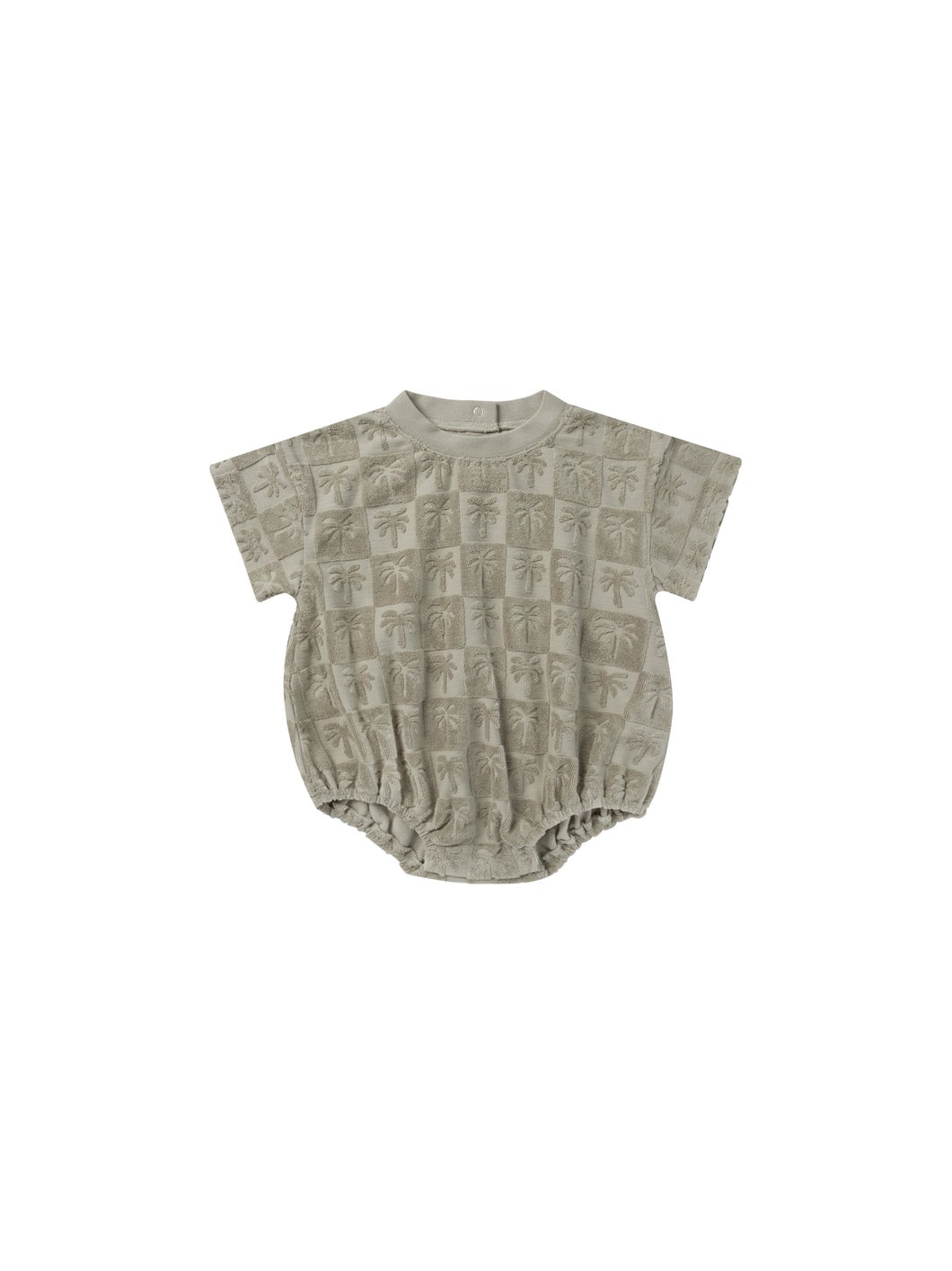 Relaxed Bubble Romper - Palm Check
