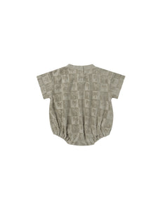 Relaxed Bubble Romper - Palm Check
