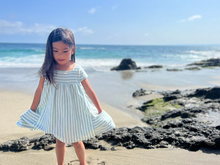 Load image into Gallery viewer, Rylie Dress - Green/Ivory Stripe