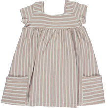 Load image into Gallery viewer, Rylie Dress - Lavender/Ivory Stripe