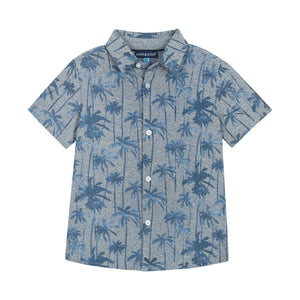 Knit Buttondown Set - Blue Tie Dye