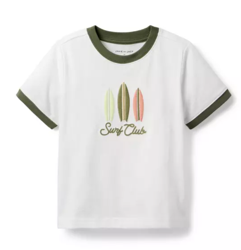 SS WHT SURF CLUB GRAPHIC TEE