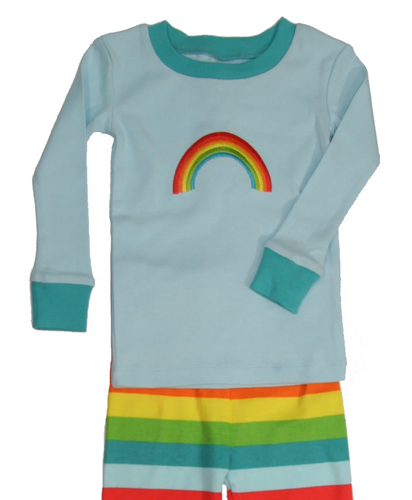 Organic Cotton Rainbow Stripes PJ set
