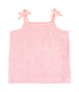Pink Terry Knit Tie Tank
