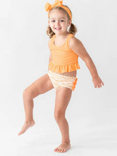 Load image into Gallery viewer, Melon Polka Dot Peplum Tankini
