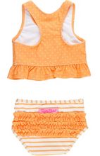 Load image into Gallery viewer, Melon Polka Dot Peplum Tankini