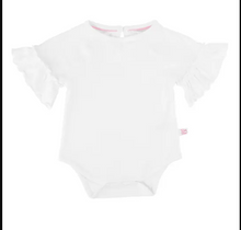 Load image into Gallery viewer, White Knit Ruffle Sleeve Bodysuit