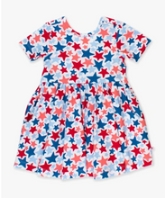 Load image into Gallery viewer, Star-Spangled Short Sleeve Twirl Dress