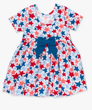 Load image into Gallery viewer, Star-Spangled Short Sleeve Twirl Dress