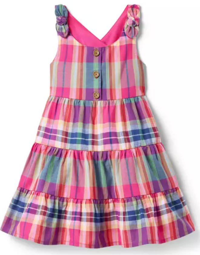 Plaid Tiered Dress