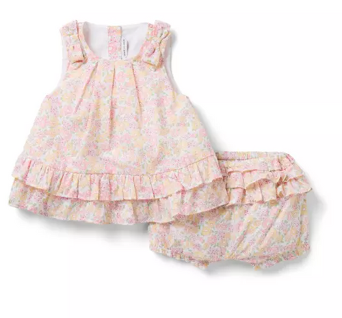 Pink Ditsy Floral Matching Set