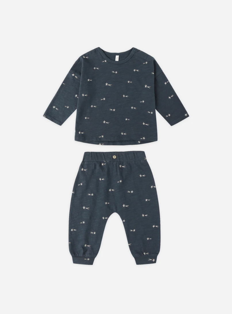 Long Sleeve Tee + Pant Set - Star