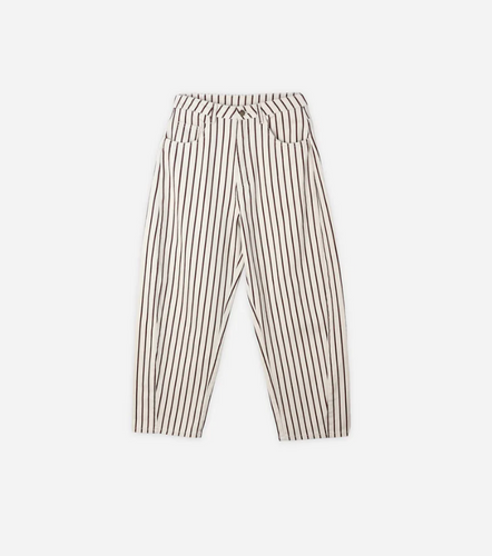 Barrel Pant - Burgundy Pinstripe