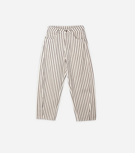Barrel Pant - Burgundy Pinstripe