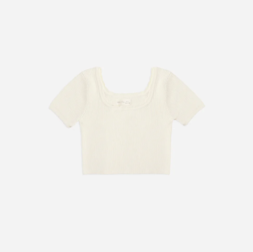 Scallop Tee - Natural