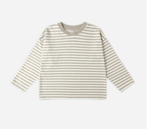 Camden Long Sleeve Tee - Stone Stripe